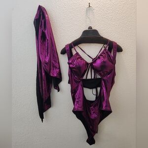 Vibrant Metallic Purple Bodysuit